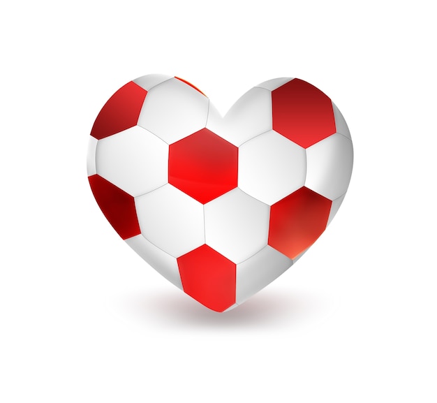 soccer ball in the shape of a heart