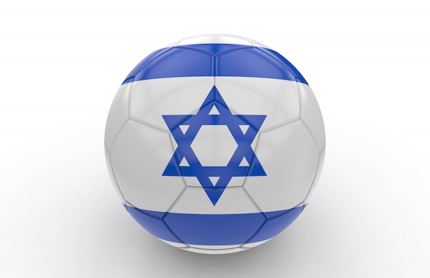 Premium Photo | Soccer ball with israeli flag