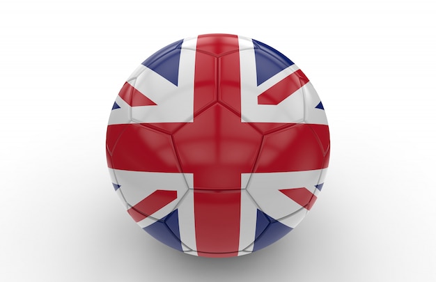 Premium Photo | Soccer ball with united kingdom flag