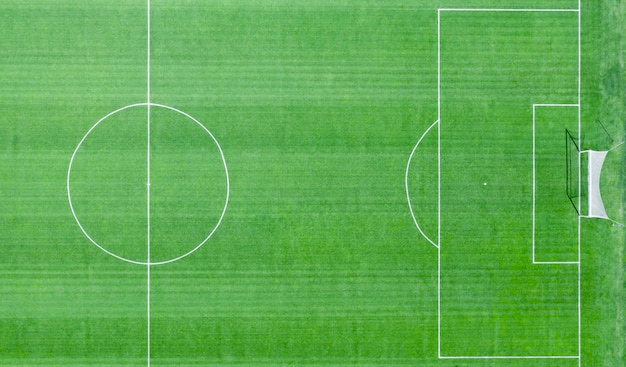 Premium Photo | Soccer field with white markings