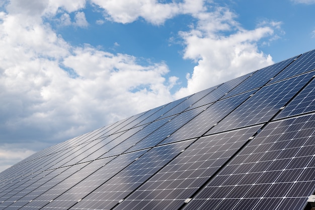 Premium Photo Solar Panels And The Blue Sky