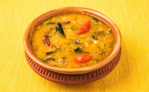Premium Photo | South indian vegetable sambar, with vegetables and