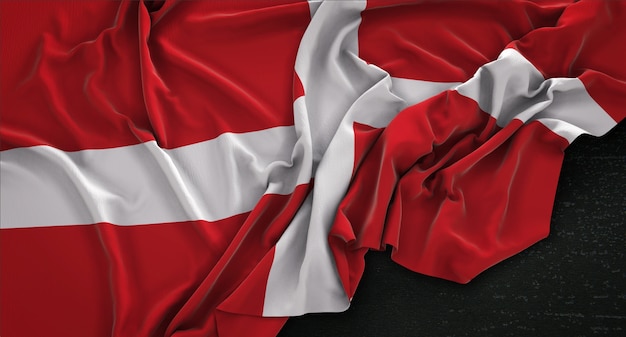 Free Photo | Sovereign military order of malta flag wrinkled on dark ...