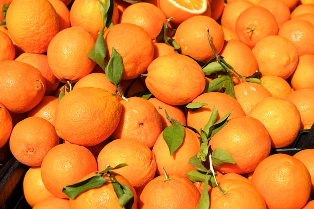 Premium Photo | Spanish fresh oranges on stall market in southern spain