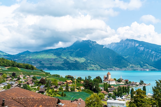 Premium Photo | Spiez castle in switzerland