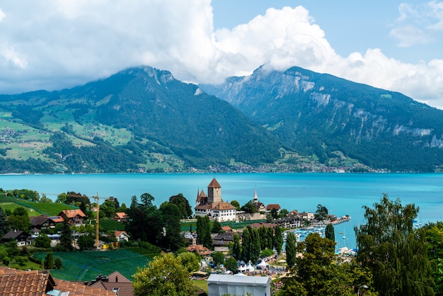 Premium Photo | Spiez castle in switzerland