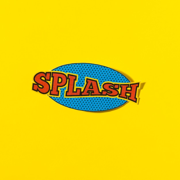 Free Photo | Splash comic text speech bubble vector on yellow backdrop