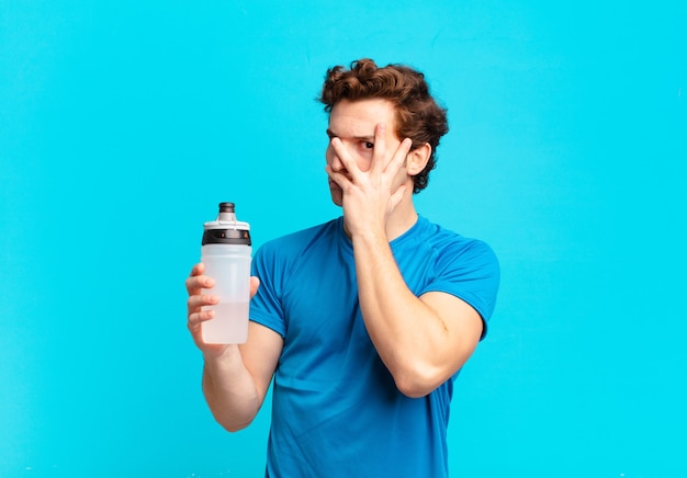 Premium Photo | Sport boy feeling bored, frustrated and sleepy after a ...