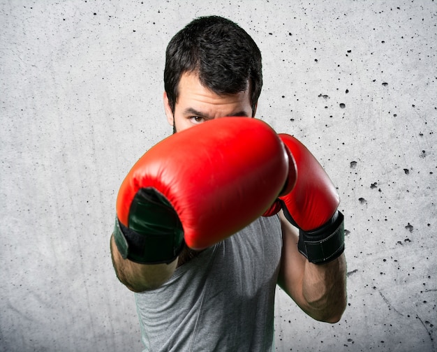 Premium Photo | Sportman with boxing gloves