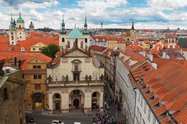 Premium Photo | St. salvator church top view, prague czech republic