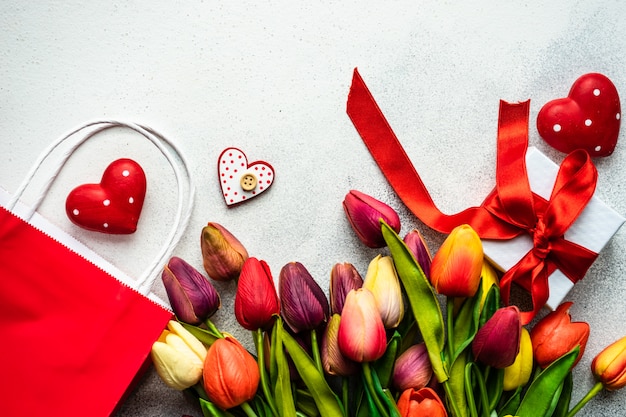 Premium Photo | St. valentine day concept with flowers