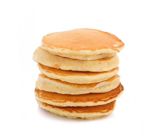 Premium Photo | Stack of pancakes isolated on white