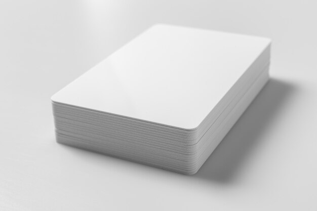 Download Stack of white blank credit cards mockup on white ...