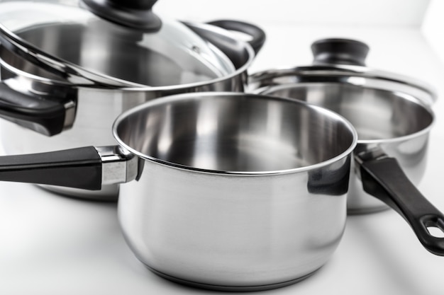 steel pots and pans