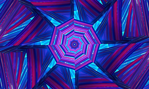 スター万華鏡の背景 美しい多色万華鏡の質感 ユニークな万華鏡のデザイン ユニークな形 素晴らしい質感 紫色の抽象的なパターン プレミアム写真