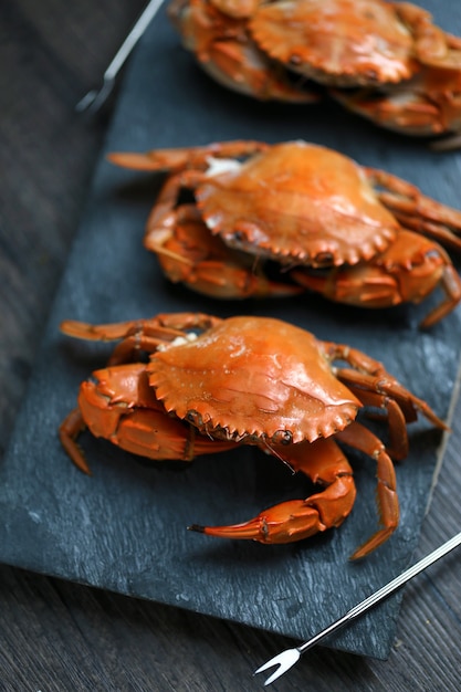 Free Photo | Steamed crabs