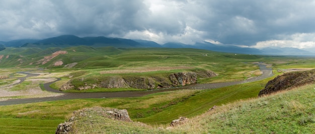 Premium Photo | Steppe kazakhstan, trans-ili alatau, plateau assy ...