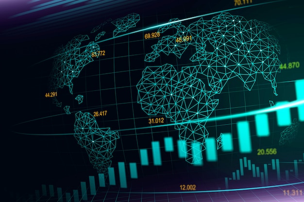 Premium Photo | Stock market or forex trading graph in futuristic concept