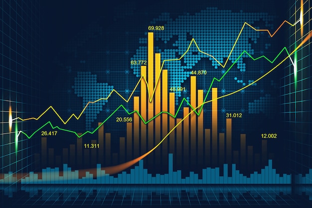 Premium Photo | Stock market or forex trading graph in graphic concept