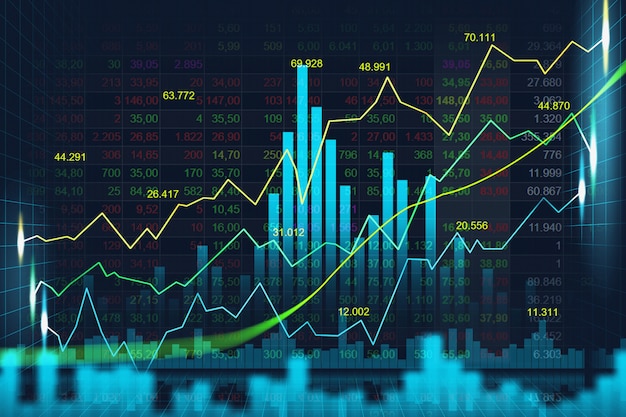 Stock market or forex trading graph in graphic concept Premium Photo
