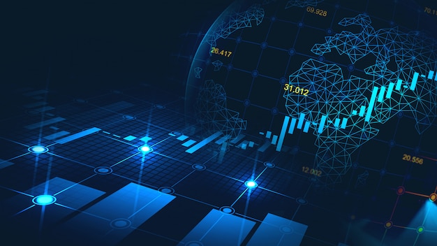 Stock market or forex trading graph in graphic concept Premium Photo