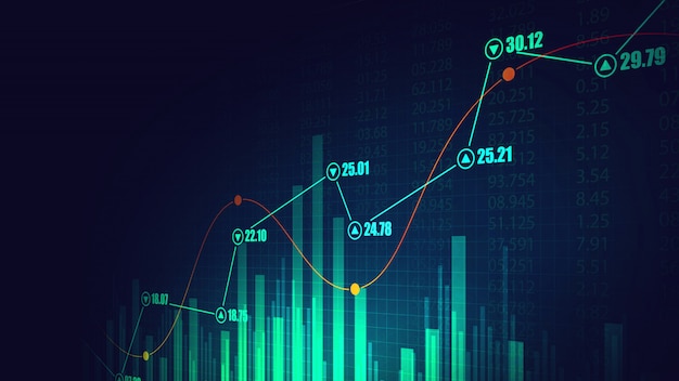 Stock Market Or Forex Trading Graph In Graphic Concept Photo - 