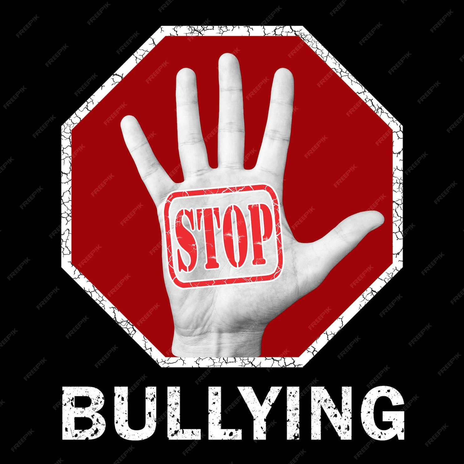 Premium Photo | Stop bullying conceptual illustration. open hand with ...