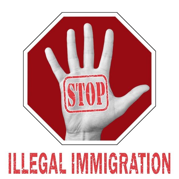 Premium Photo Stop Illegal Immigration Conceptual Illustration Open