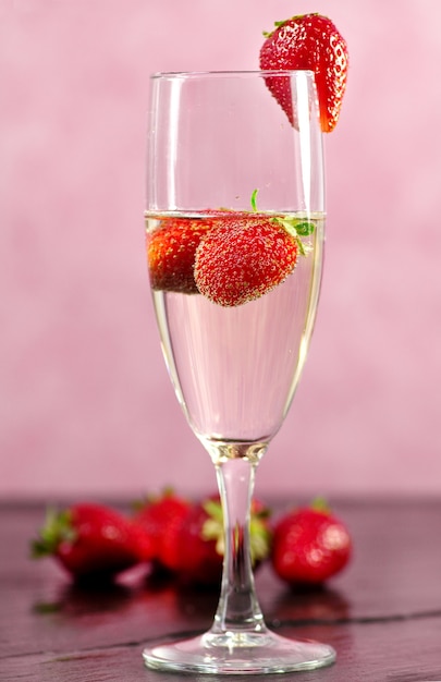 Premium Photo | Strawberry and champagne