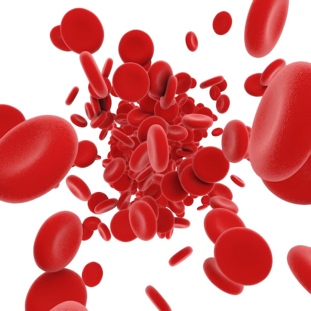 Premium Photo | Stream of blood cells