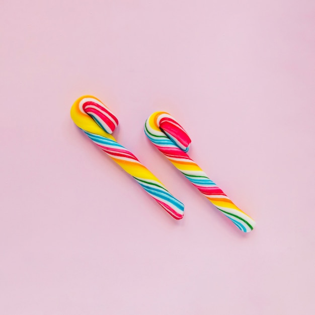 Free Photo | Striped candy canes