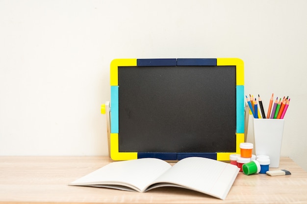 Student School Desk Mock Up With Colorful Office Supplies Back To