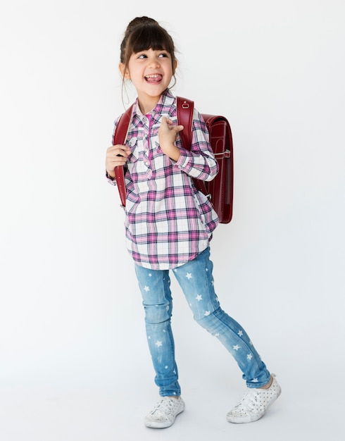 Premium Photo | Student with backpack for education.