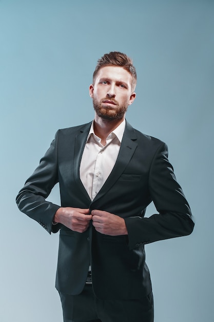 Premium Photo | Stylish bearded man in elegant suit