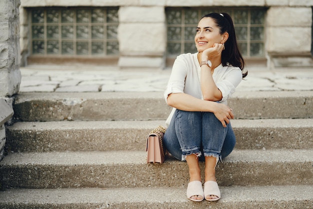 Stylish Girl In A City Free Photo