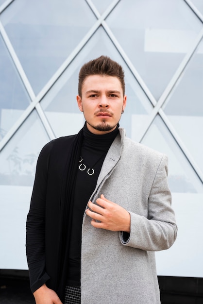 Stylish man looking at camera Free Photo