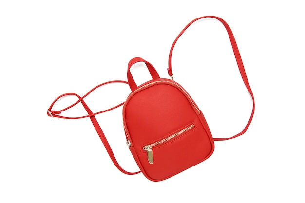 Stylish red female backpack isolated | Premium Photo