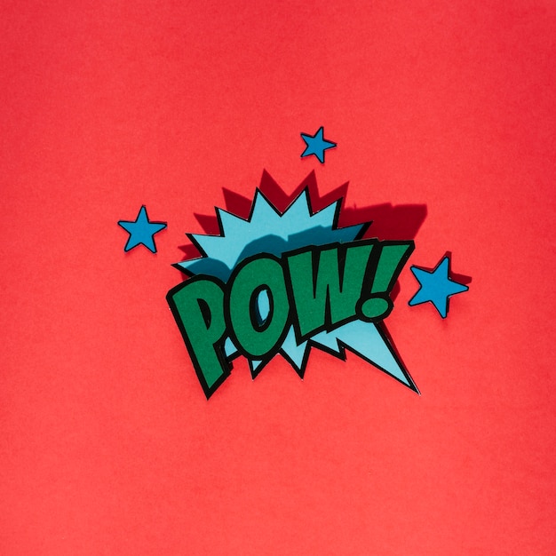 Free Photo | Stylish retro comic speech bubble with pow text with star ...