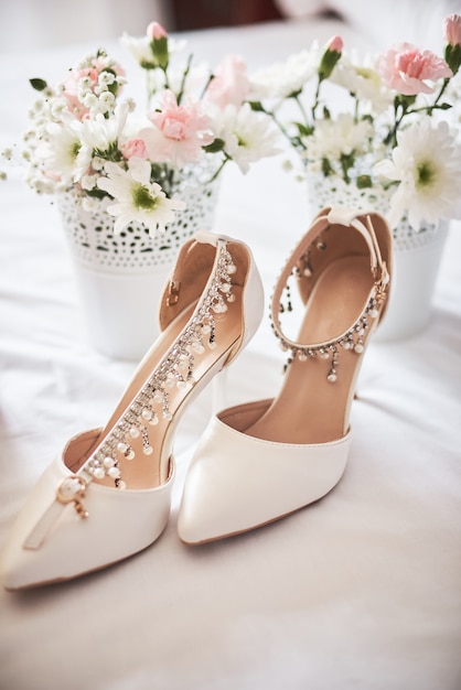 white wedding dress shoes