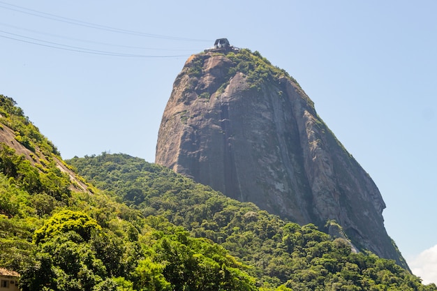 Sugarloaf mountain seen from a different angle in rio de janeiro. Premium Photo