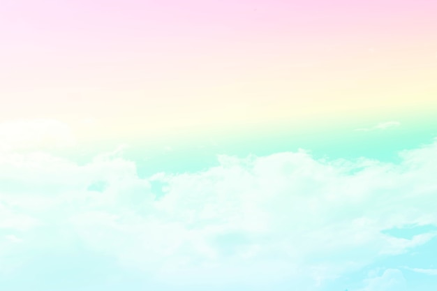 Premium Photo | Sun and clouds with a pastel color