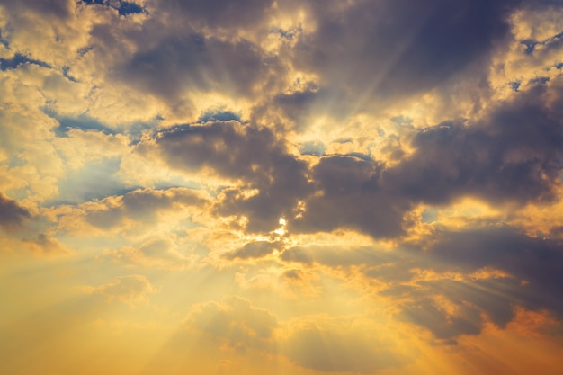 Premium Photo | Sunbeam ray light cloud sky twilight color