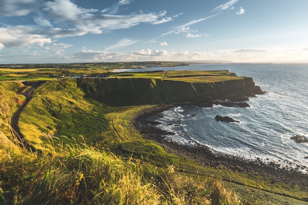 Premium Photo Sunlit Shoreline Northern Ireland Landscape