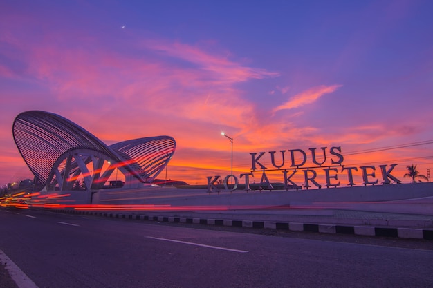 Premium Photo | Sunrise At Gerbang Kudus Kota Kretek