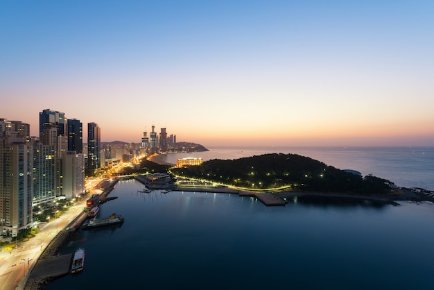 Sunrise At Haeundae Beach In Busan Haeundae Beach Is