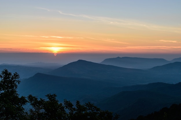 Premium Photo | Sunrise at phu ruea national park