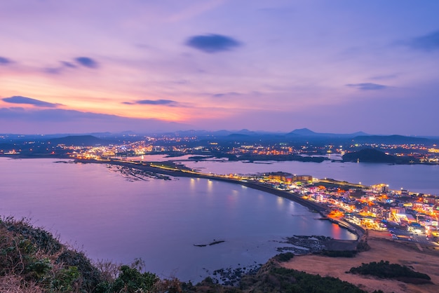  Sunset  at jeju  do seongsan ilchulbong jeju  island at 