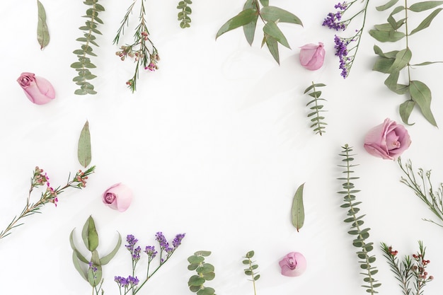 Surface with flowers and blank space  Photo | Free Download