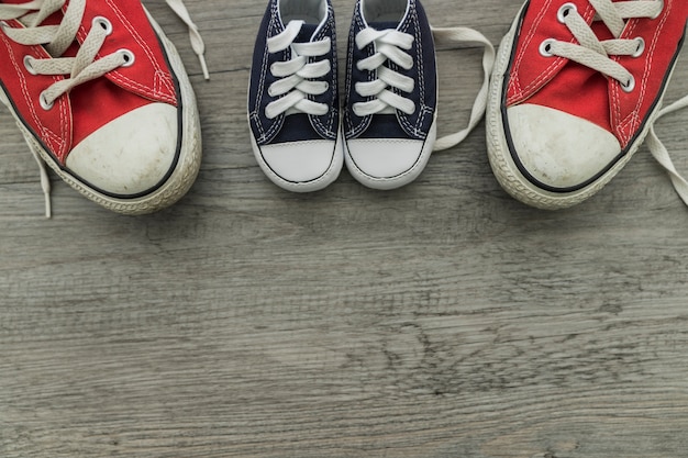 Free Photo | Surface with shoes and blank space for father's day