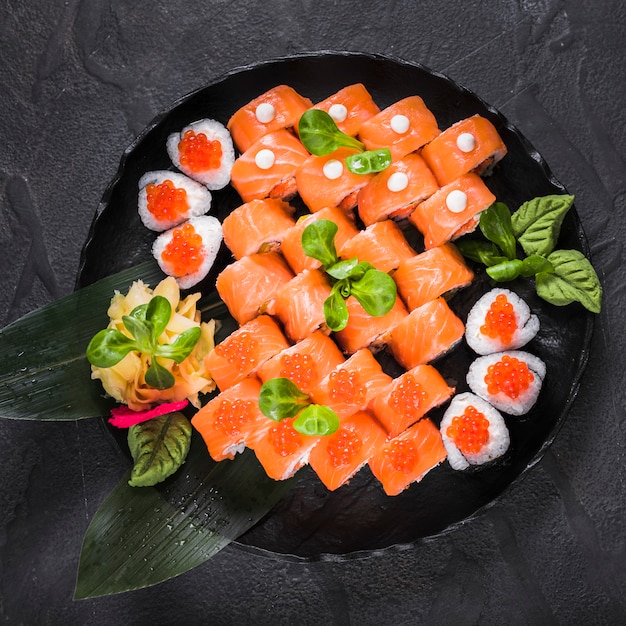 Free Photo | Sushi dish at asian restaurant